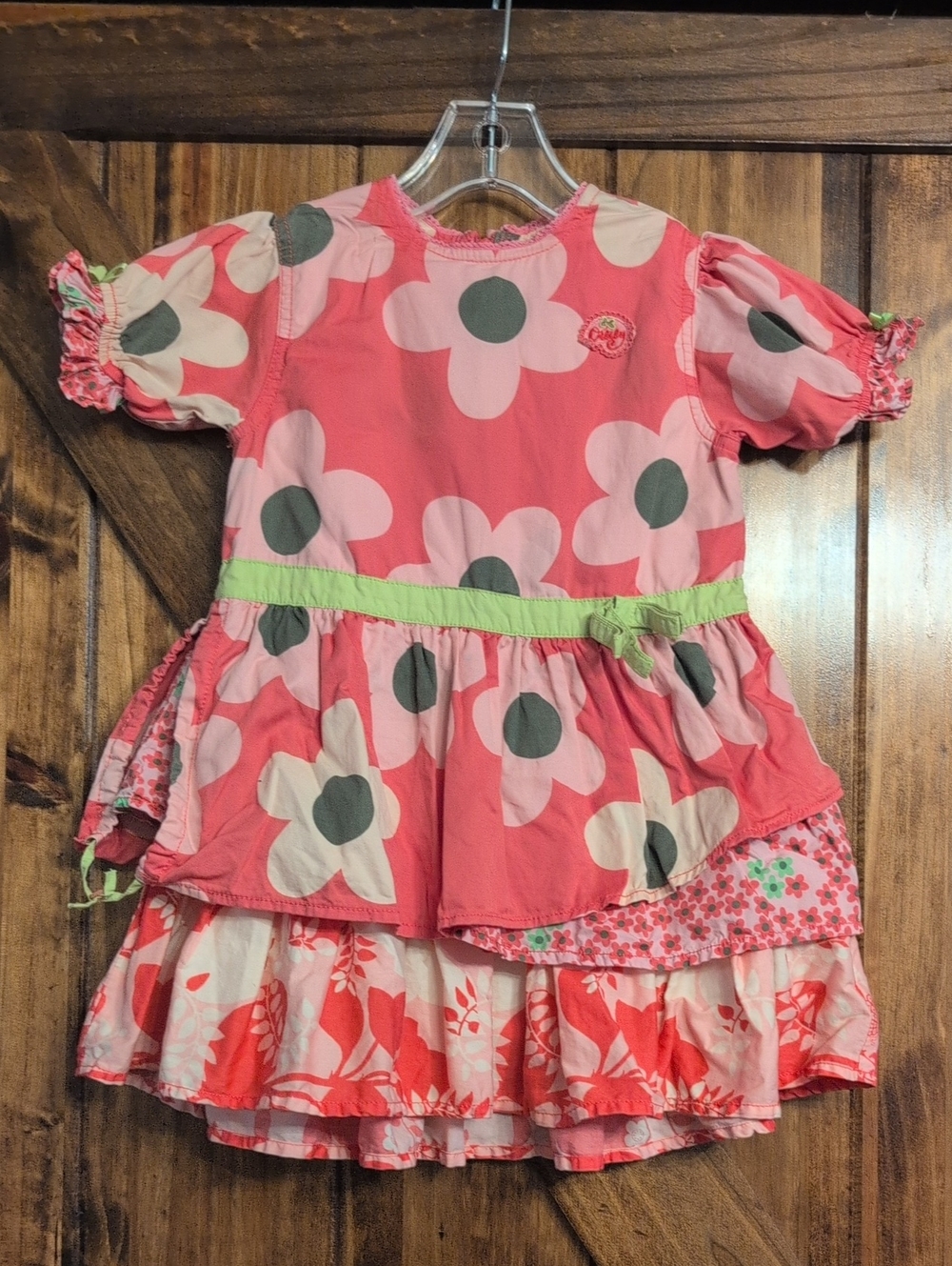 Oilily Pink Flower Girls Dress Ruffled Skirt Sz. 98 3